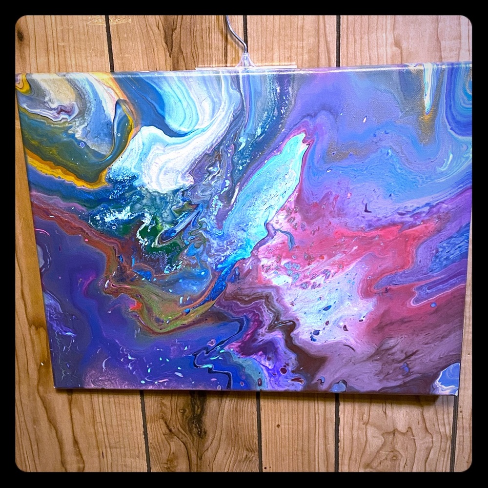 Acrylic pour painting 16x20